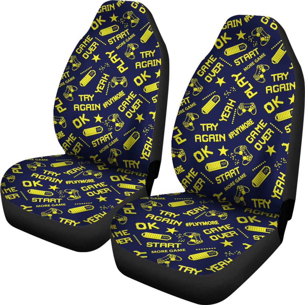 Abstract Pattern In Pixel Game Style Car Seat Covers