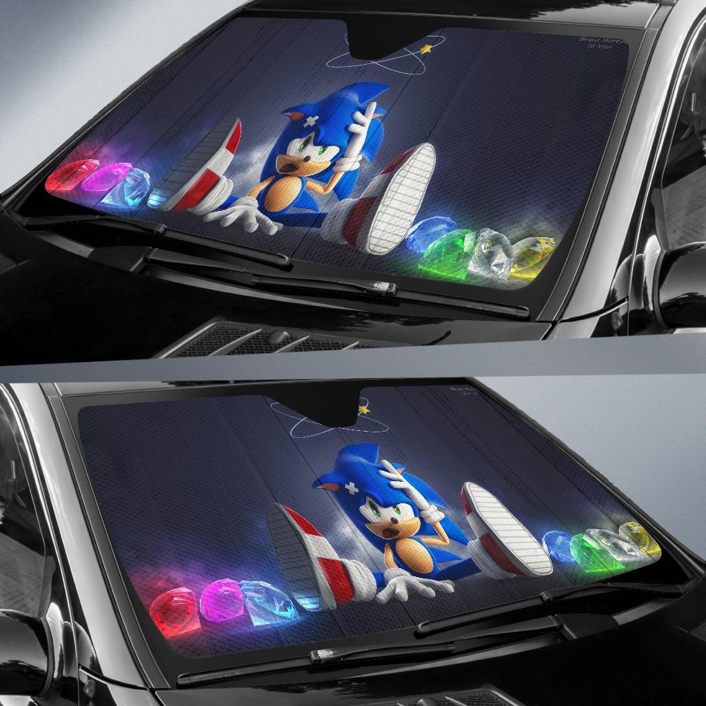 Sonic The Hedgehog 2021 Car Sun Shade Gift Ideas 2021