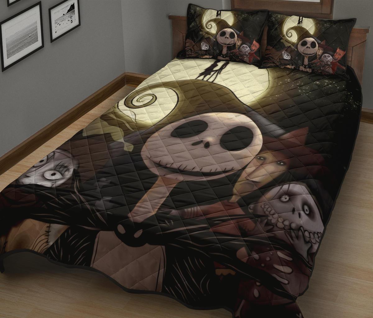 The Nightmare Before Christmas Halloween Movie Quilt Bed Set Pillow Case Amazing Decor Gift Ideas 36