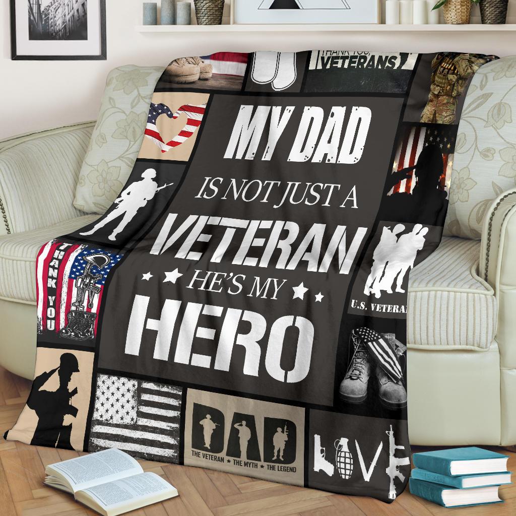 Veteran Hero Blanket Art Template Premium Blanket