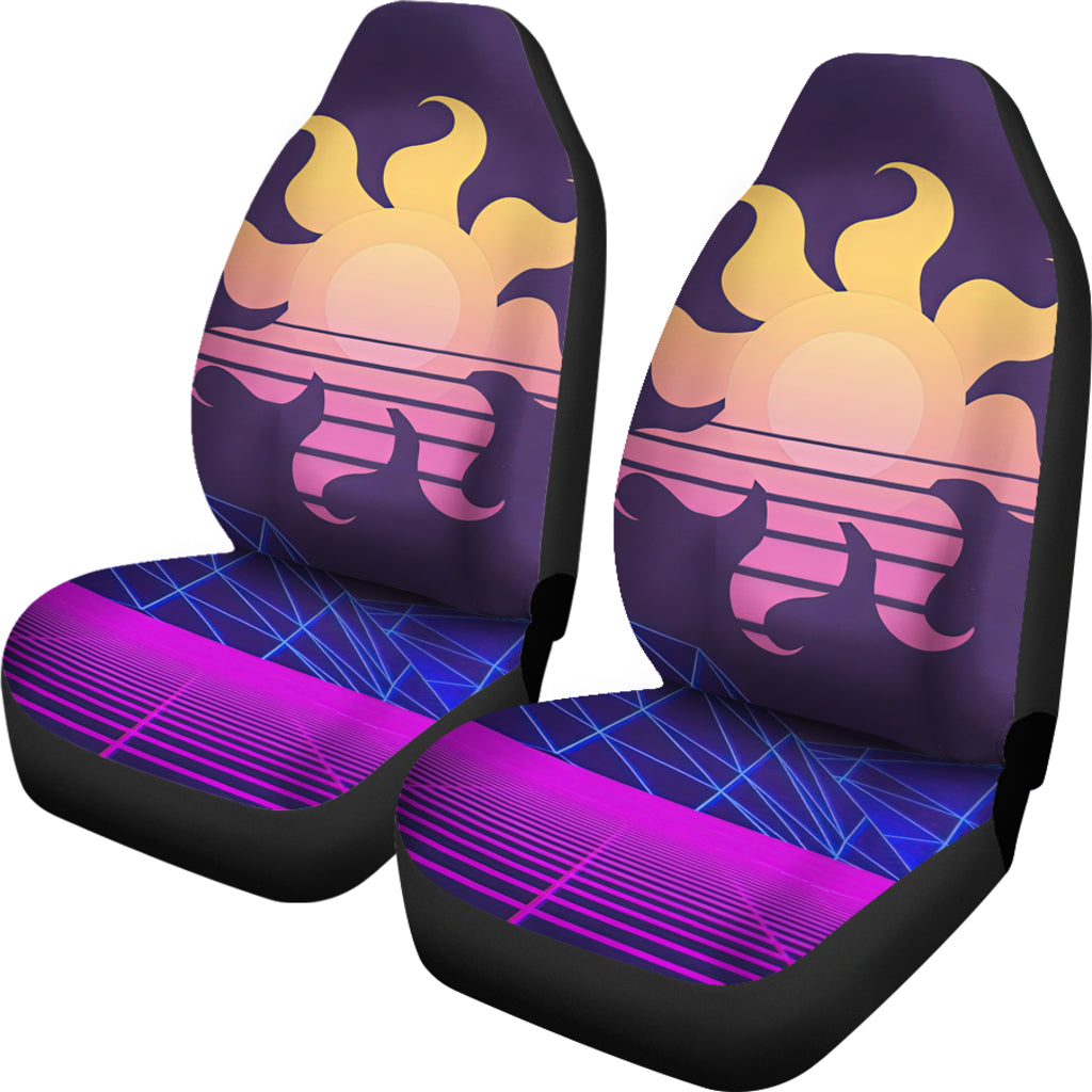 Abstract Sun Digital Art Car Seat Covers