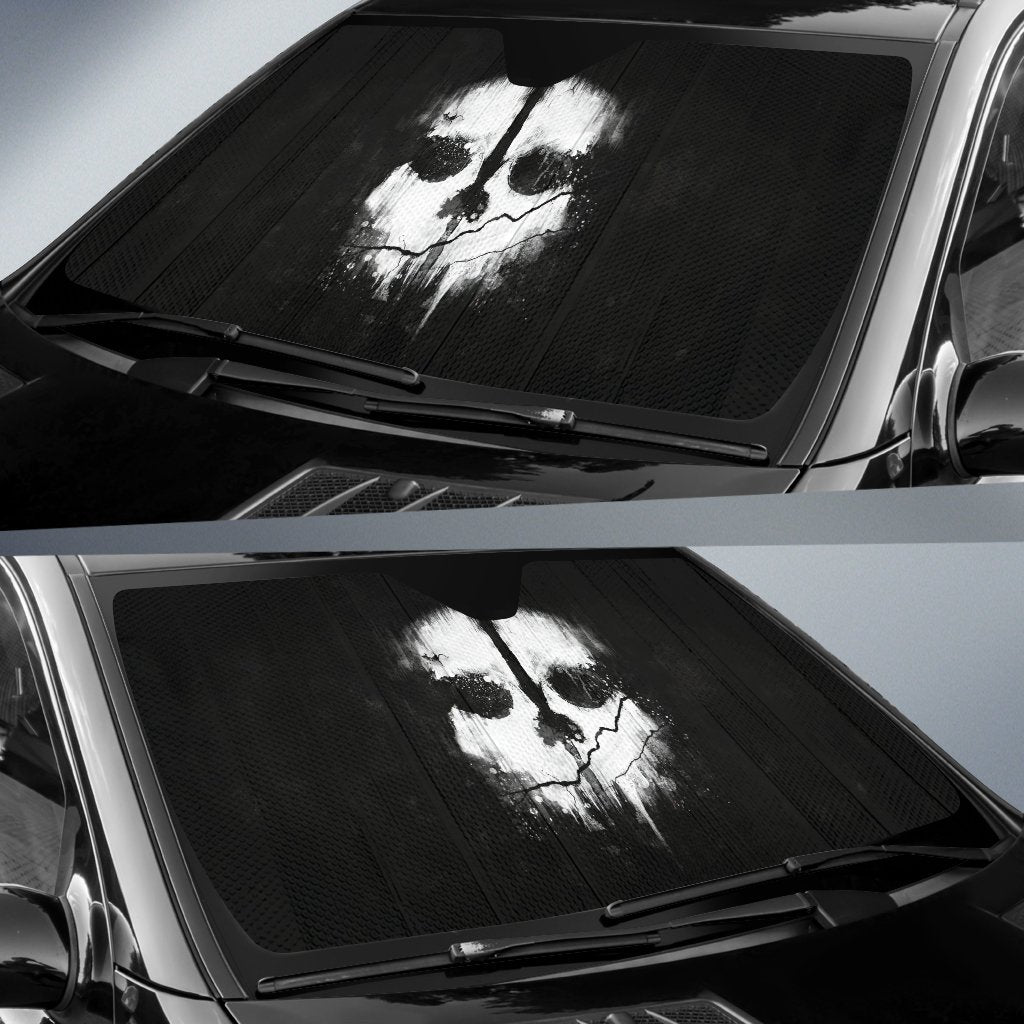 White And Black Skull Sun Shade Gift Ideas 2022