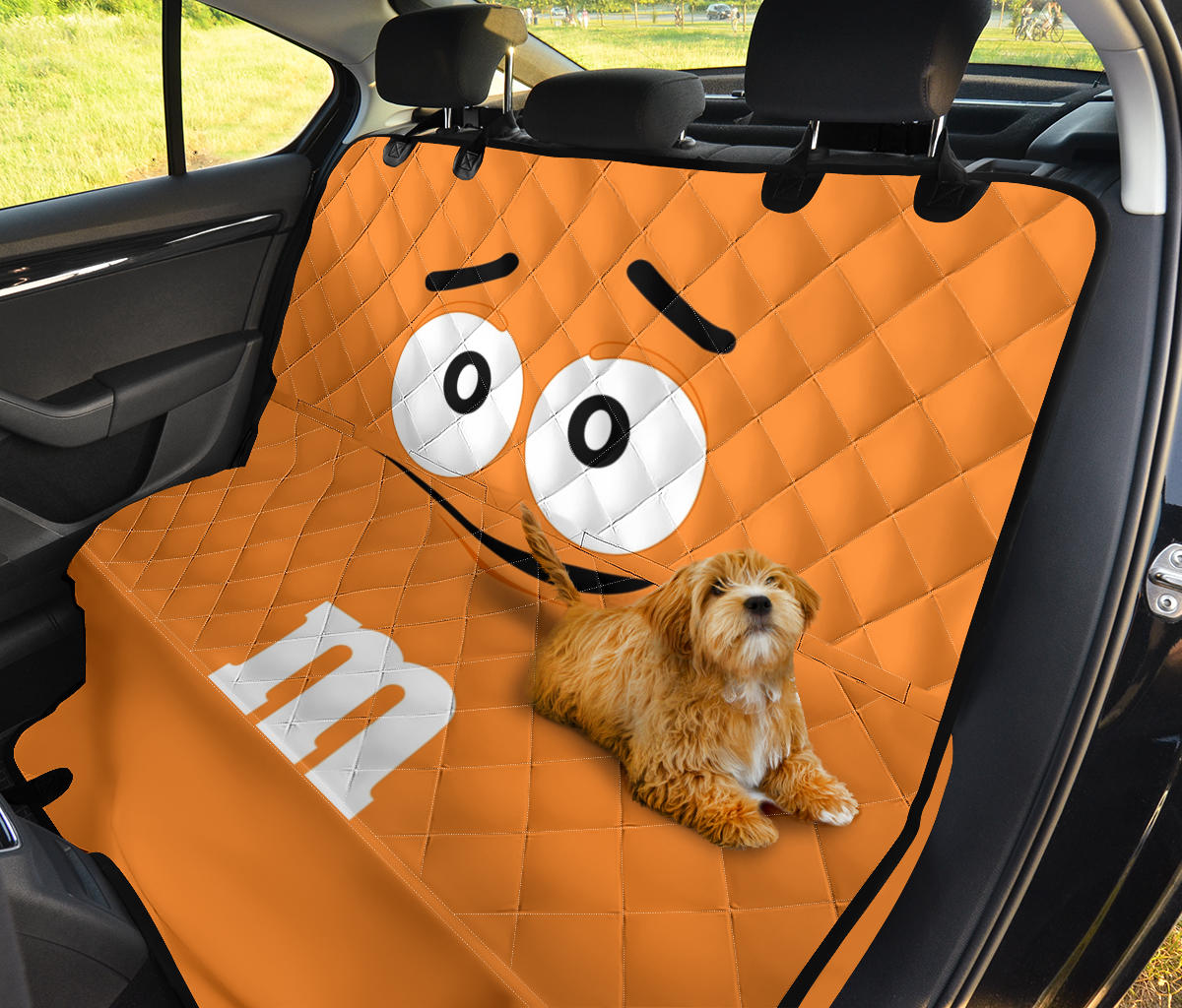 M&M Orange Chocolate Car Dog Back Seat Cover