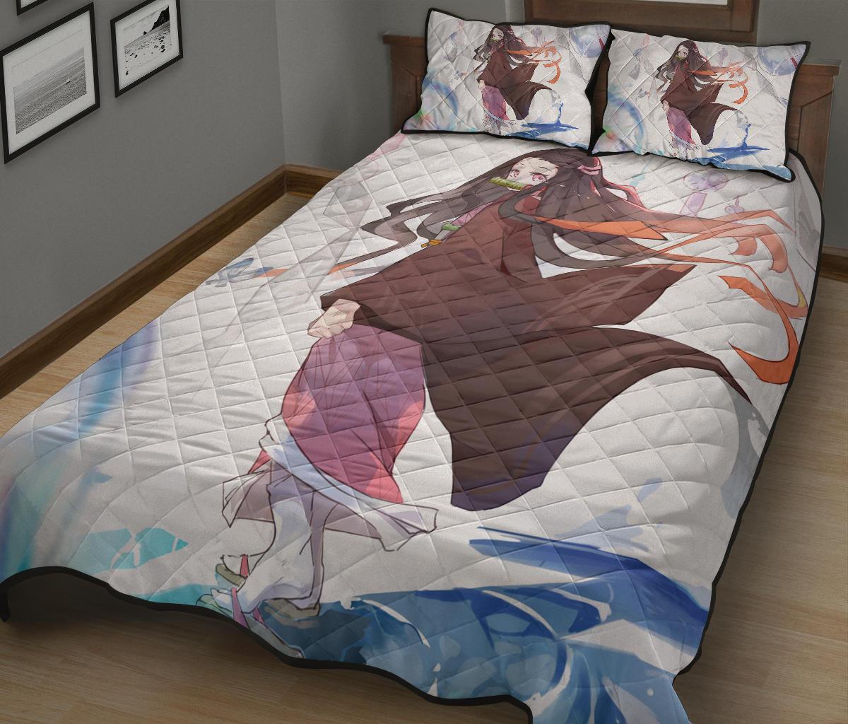 Demon Slayer 3 Anime Quilt Bed Set Pillow Case Amazing Decor Gift Ideas