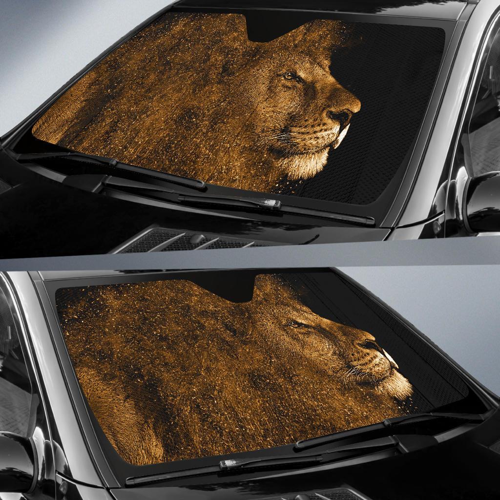 Lion Splash Artwork 4K Car Sun Shade Gift Ideas 2022