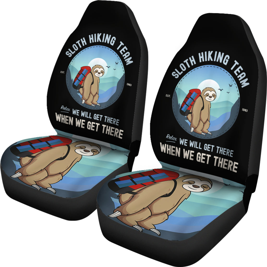 Sloth Hiking Team Car Seat Covers