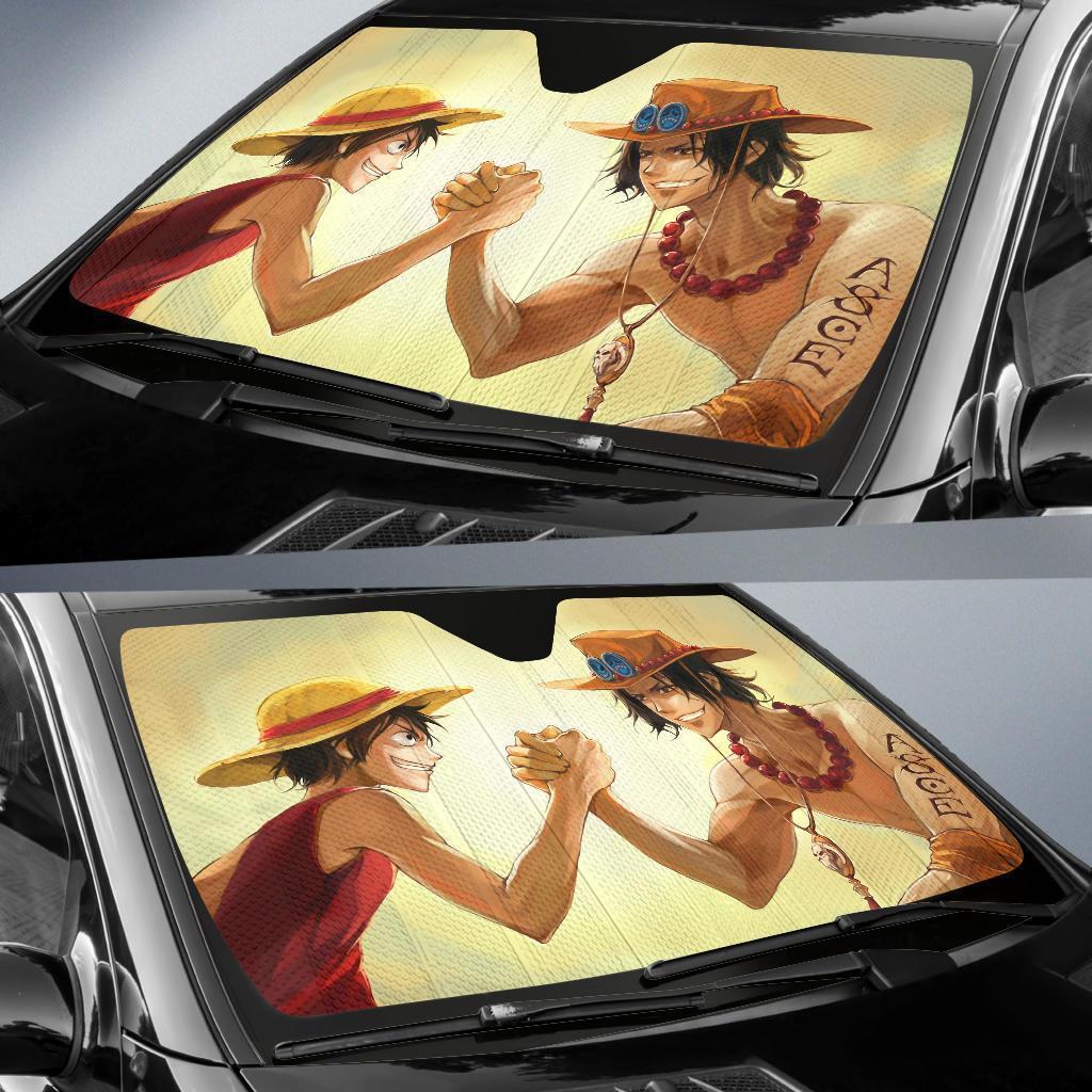 One Piece Monkey D Ruffy Vs Puma D Ace Car Sun Shades Amazing Best Gift Ideas 2022