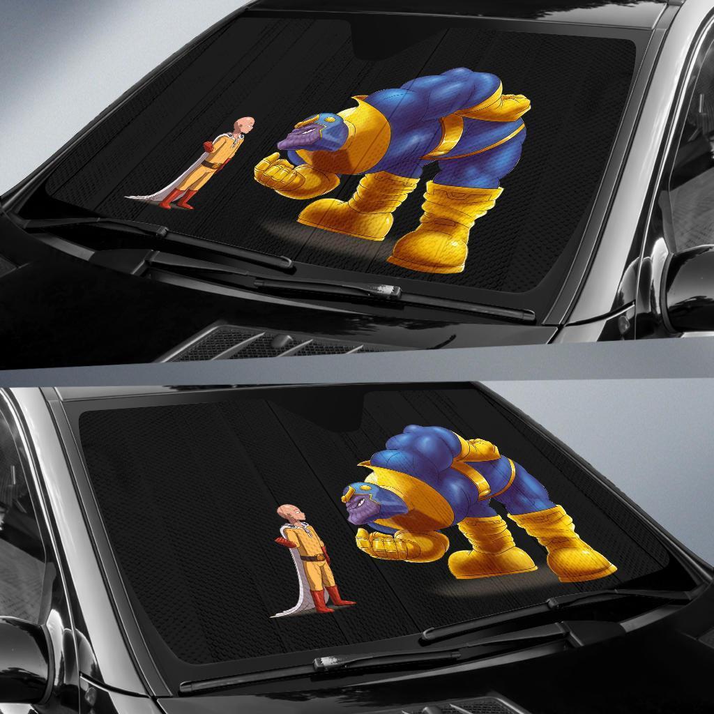 Thanos Vs One Punch Car Sun Shades Amazing Best Gift Ideas 2022