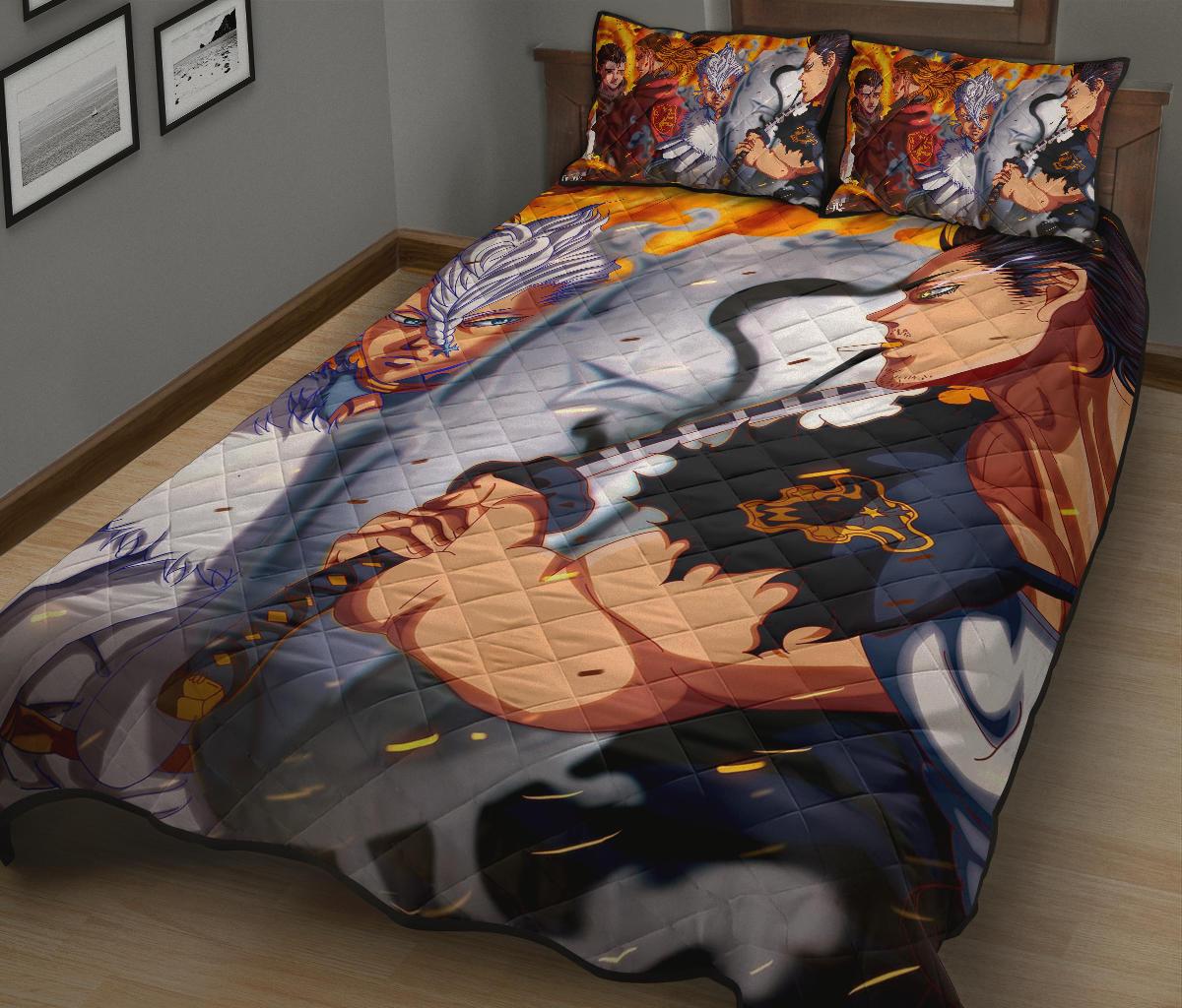 Black Clover Anime Quilt Bed Set Pillow Case Amazing Decor Gift Ideas 3