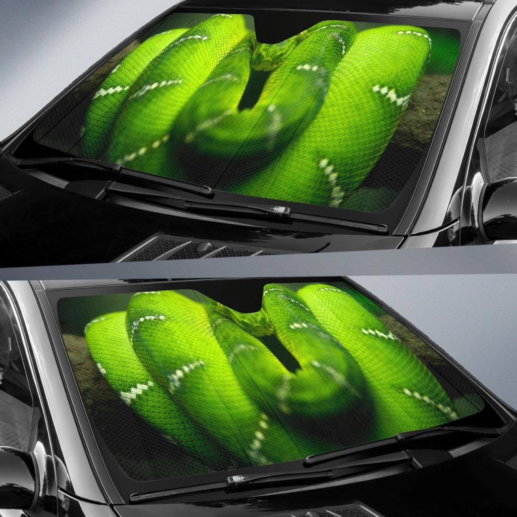 Python Snake Green Snake Hd Car Sun Shade Gift Ideas 2022