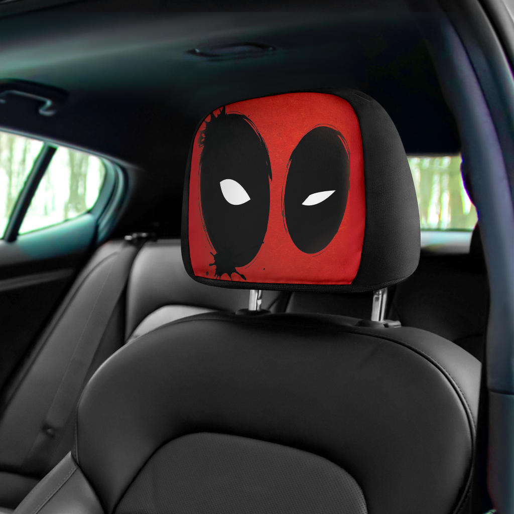 Deadpool Face Symbol Car Seat Headrest Cover