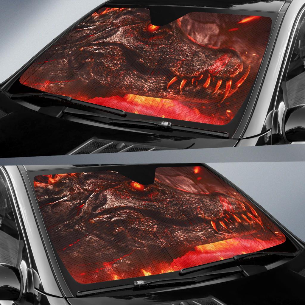 Crocodile Hell Lava Fire Hd Car Sun Shade Gift Ideas 2022