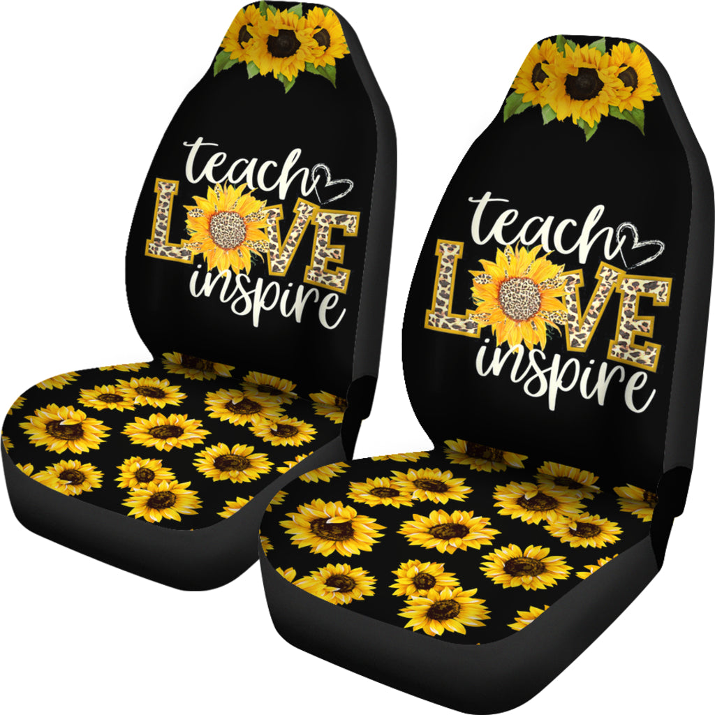 Teach Love Inspire Cute Sunflower Seat Covers