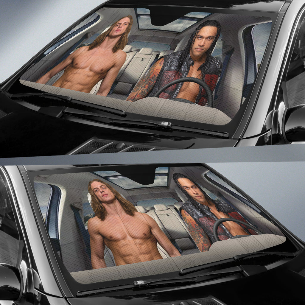 Riddle Vs. Damian Priest Wwe Driving Auto Sun Shade