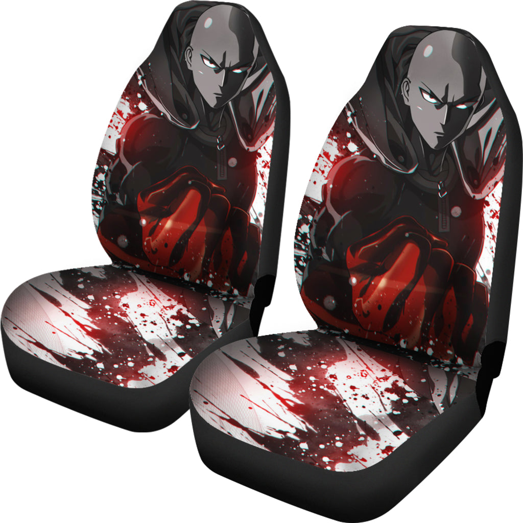 Cool Saitama Art One Punch Man Anime Manga Car Seat Covers