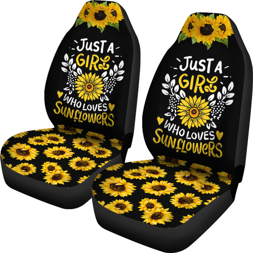 Just A Girl Sunflower Florist Car Seat Covers