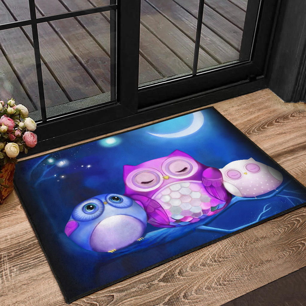 Owl Cute Night Door Mats