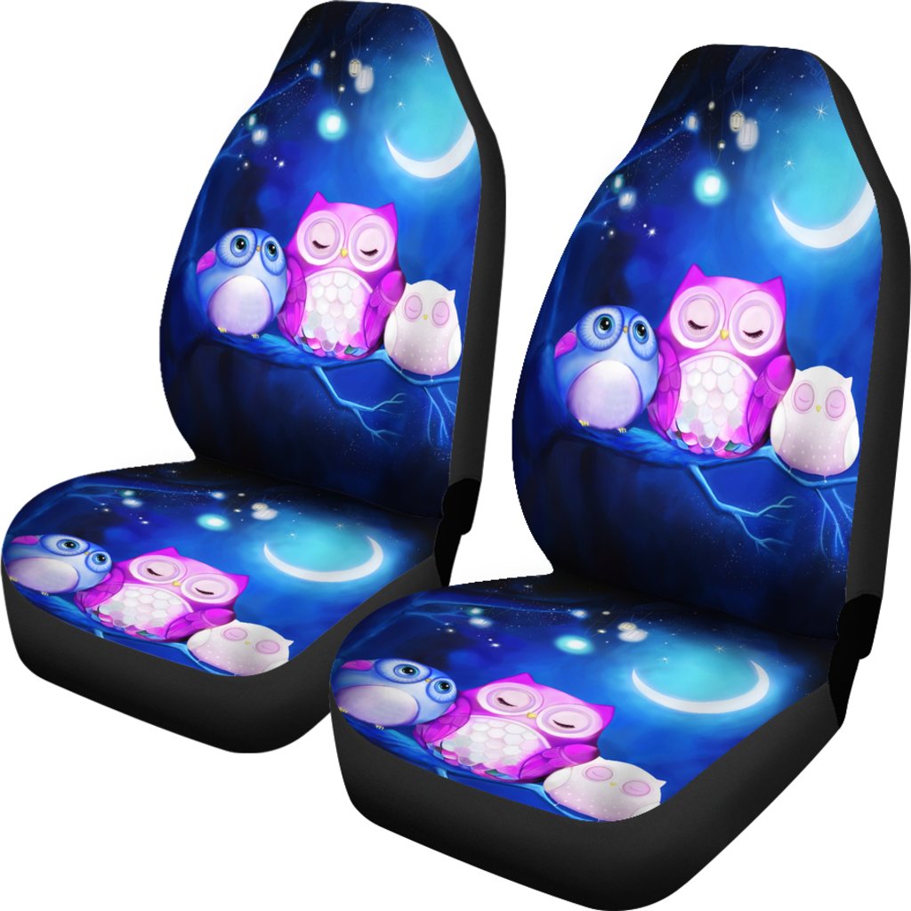 Owl In Night Car Seat Covers Amazing Best Gift Idea