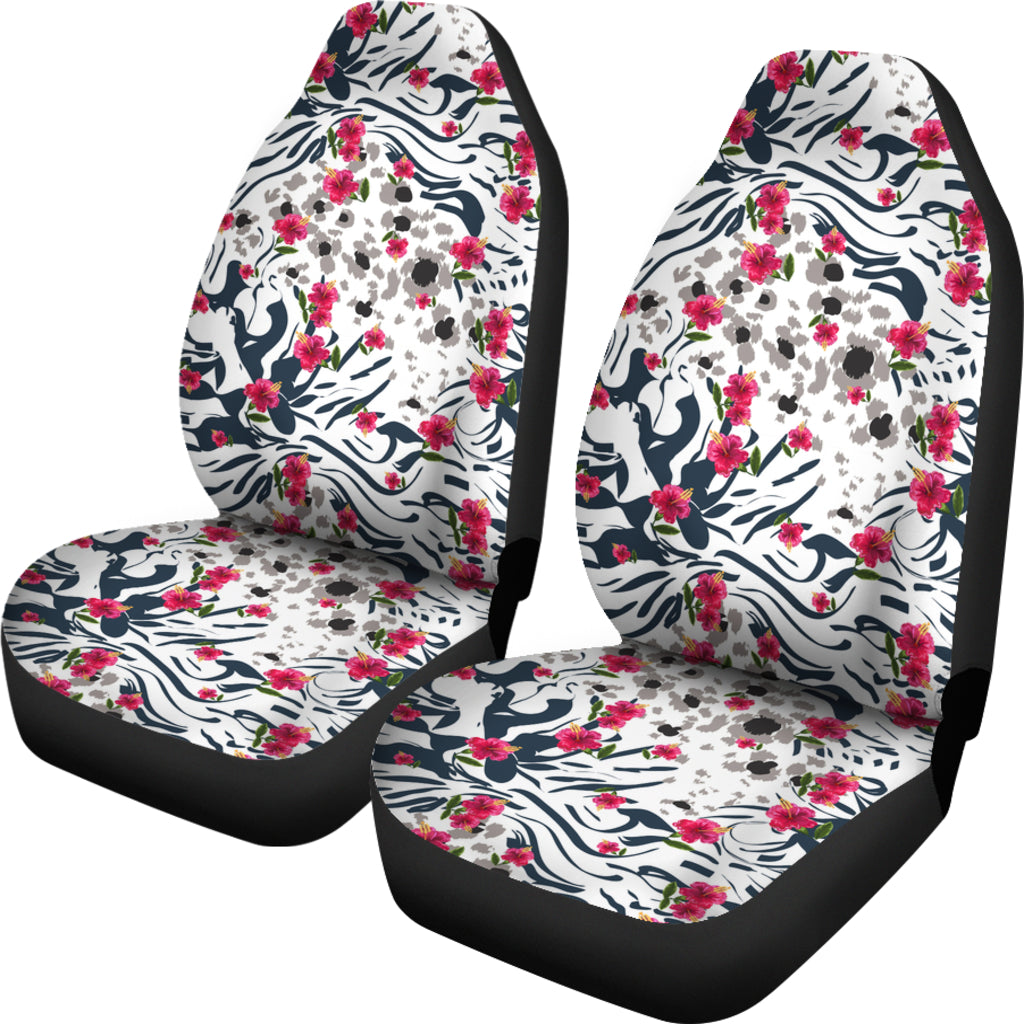 New Red Flower Zebra Seat Covers