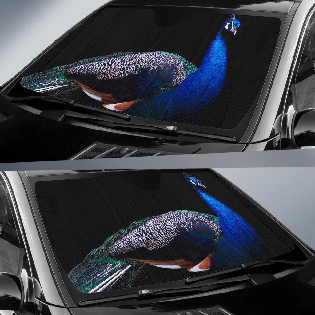 Peafowl Peacock 4K Car Sun Shade Gift Ideas 2022
