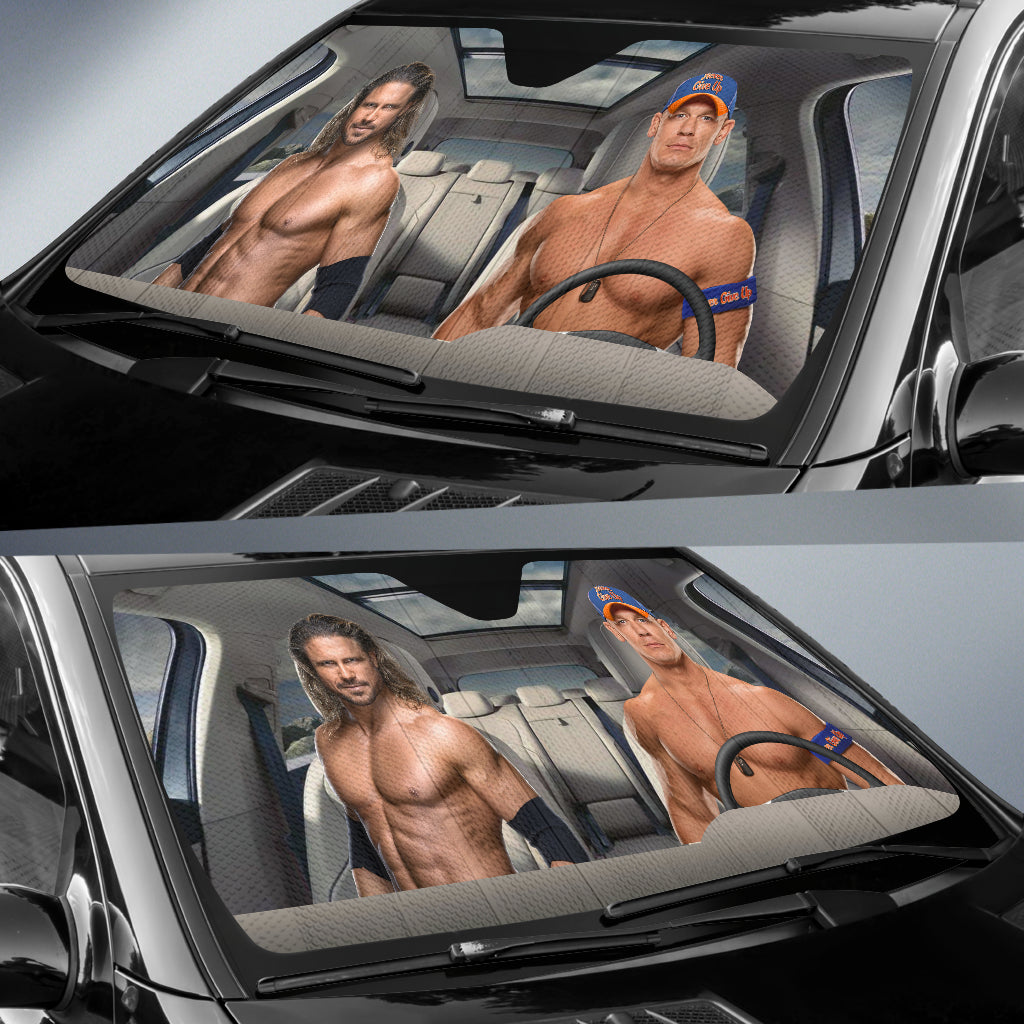 John Cena Vs John Morrison Wwe Driving Auto Sun Shade