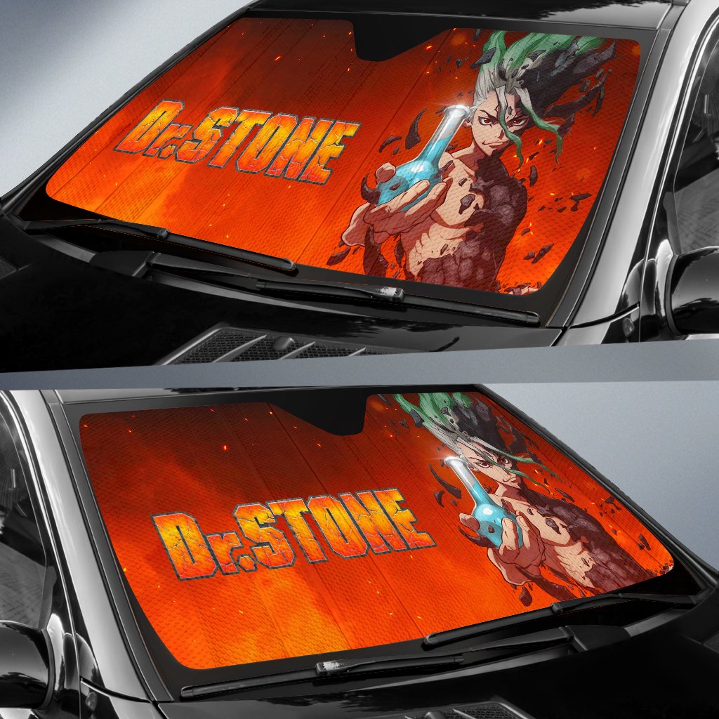 Dr Stone Cool Senku Auto Sunshade Anime 2022 Amazing Best Gift Ideas 2022