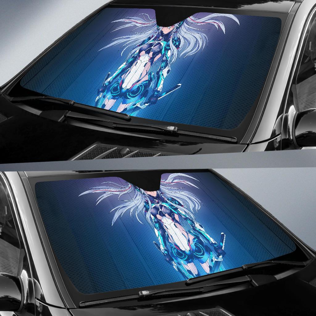 Mecha Girl 4K Car Sun Shade Gift Ideas 2022