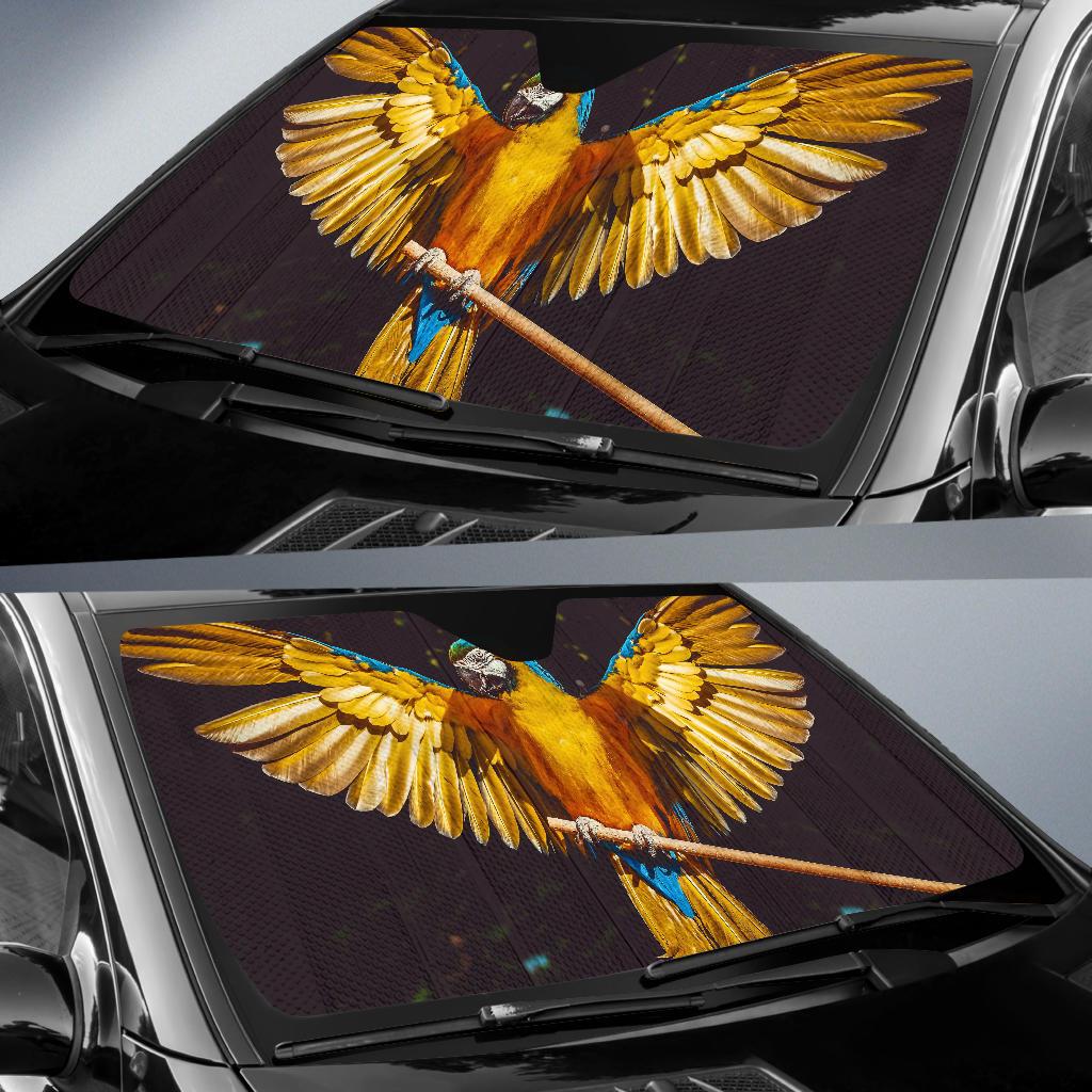 Parrot Yellow Bird Hd 5K Car Sun Shade Gift Ideas 2022