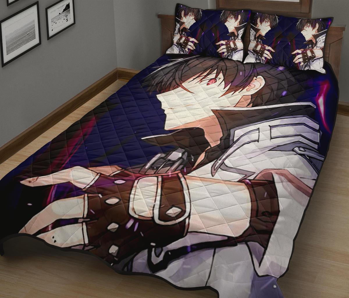 Kirito Sword Art Online Anime Quilt Bed Set Pillow Case Amazing Decor Gift Ideas 1