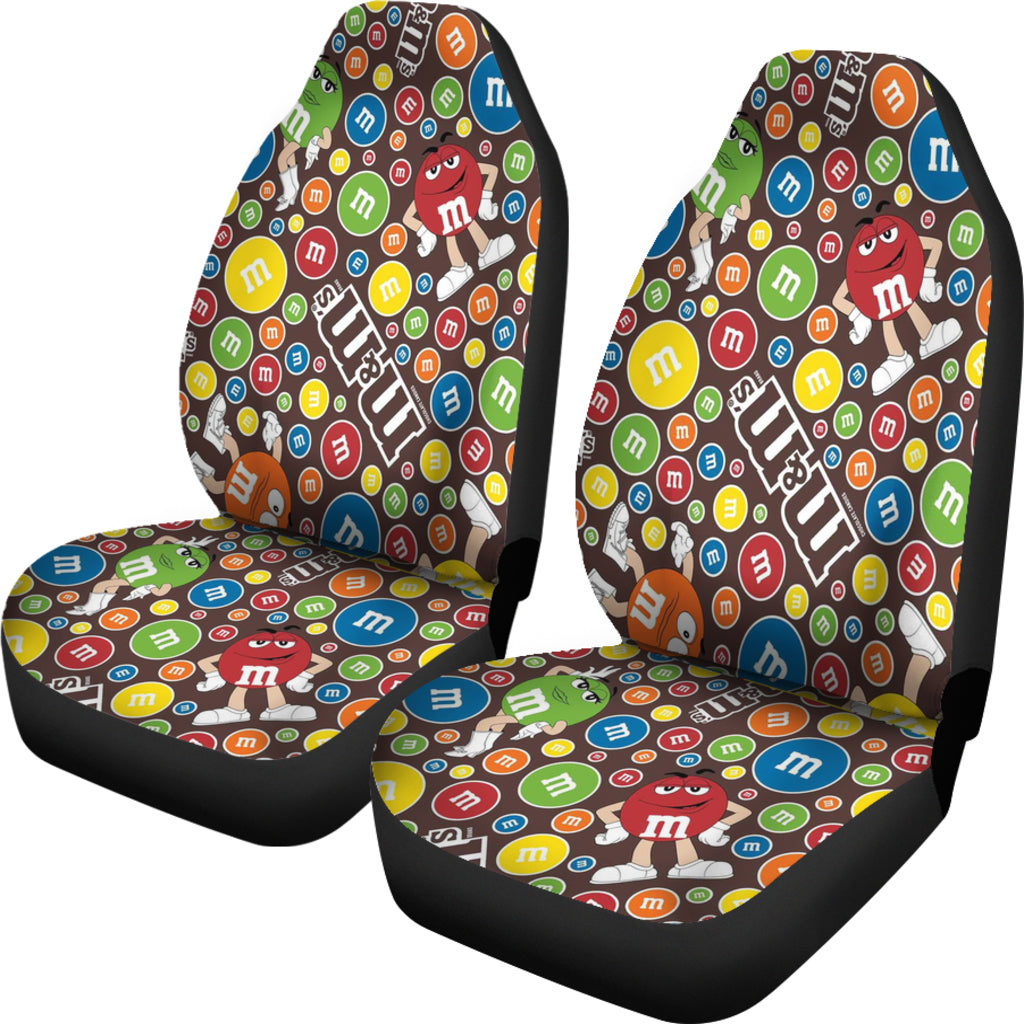 M&M Chocolate Candy Pattern 1 Car Seat Covers Car Accessories Decoration