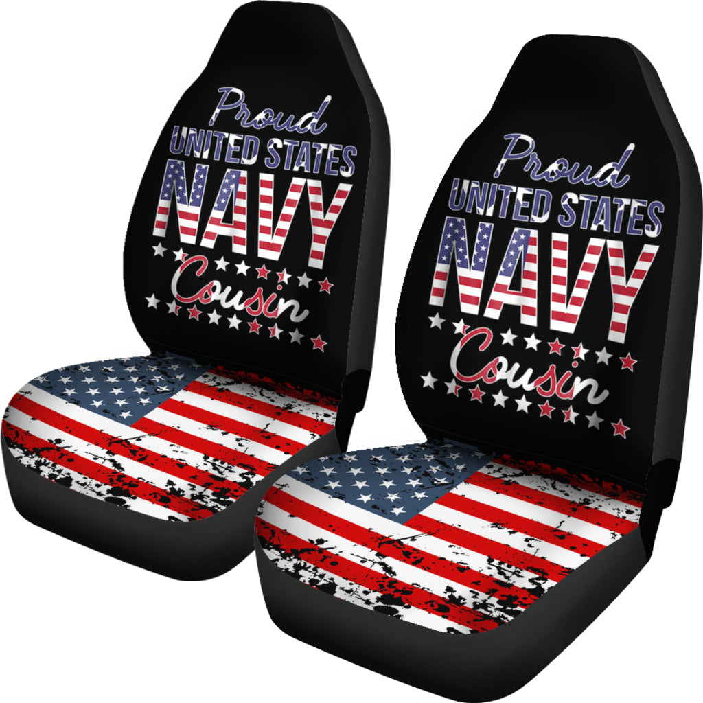 Proud Navy Cousin Car Seat Covers