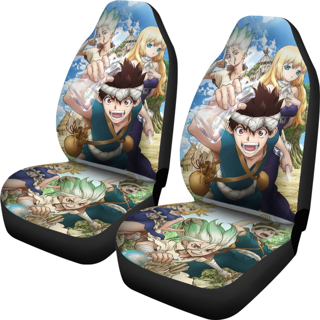 New Dr. Stone Stone Wars Car Seat Covers Gift For Fan Anime