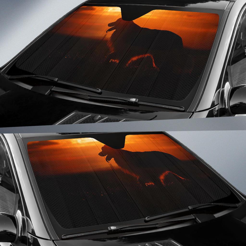 Dog Silhouette Sunset Car Sun Shade Gift Ideas 2022