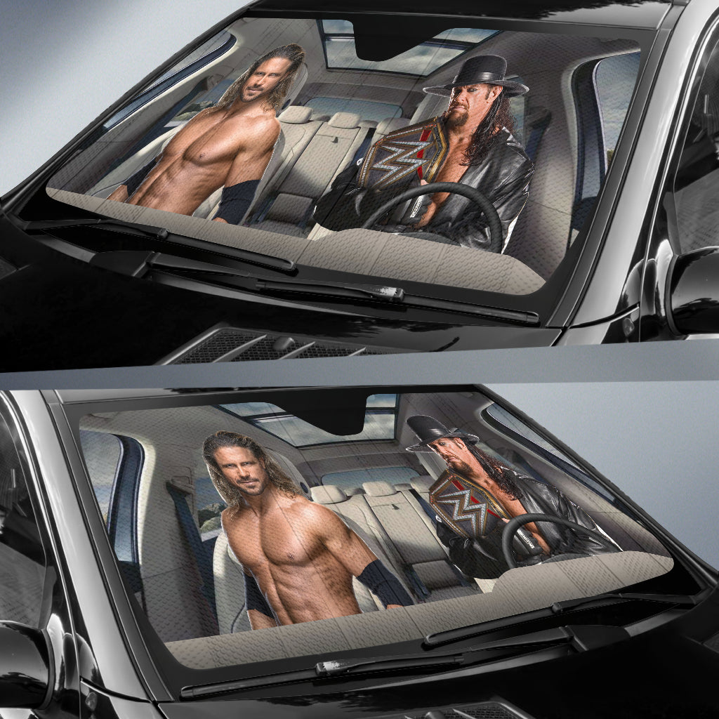 The Undertaker Vs John Morrison Wwe Driving Auto Sun Shade