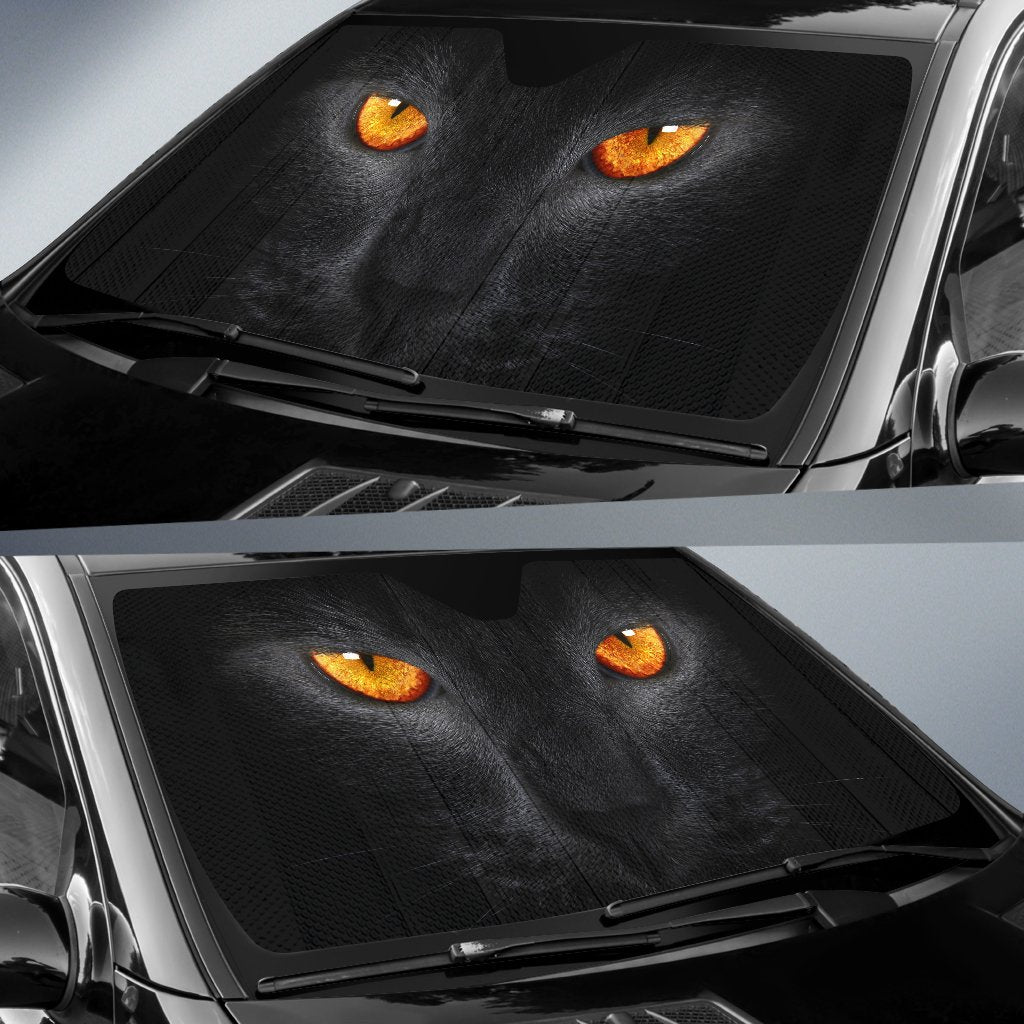 Black Cat 3D Car Sun Shade Gift Ideas 2021