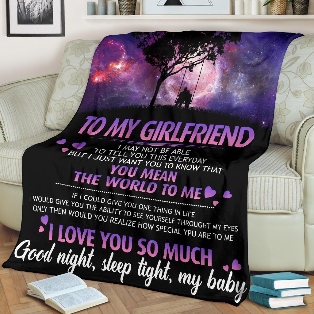 To My Girlfriend Premium Blanket