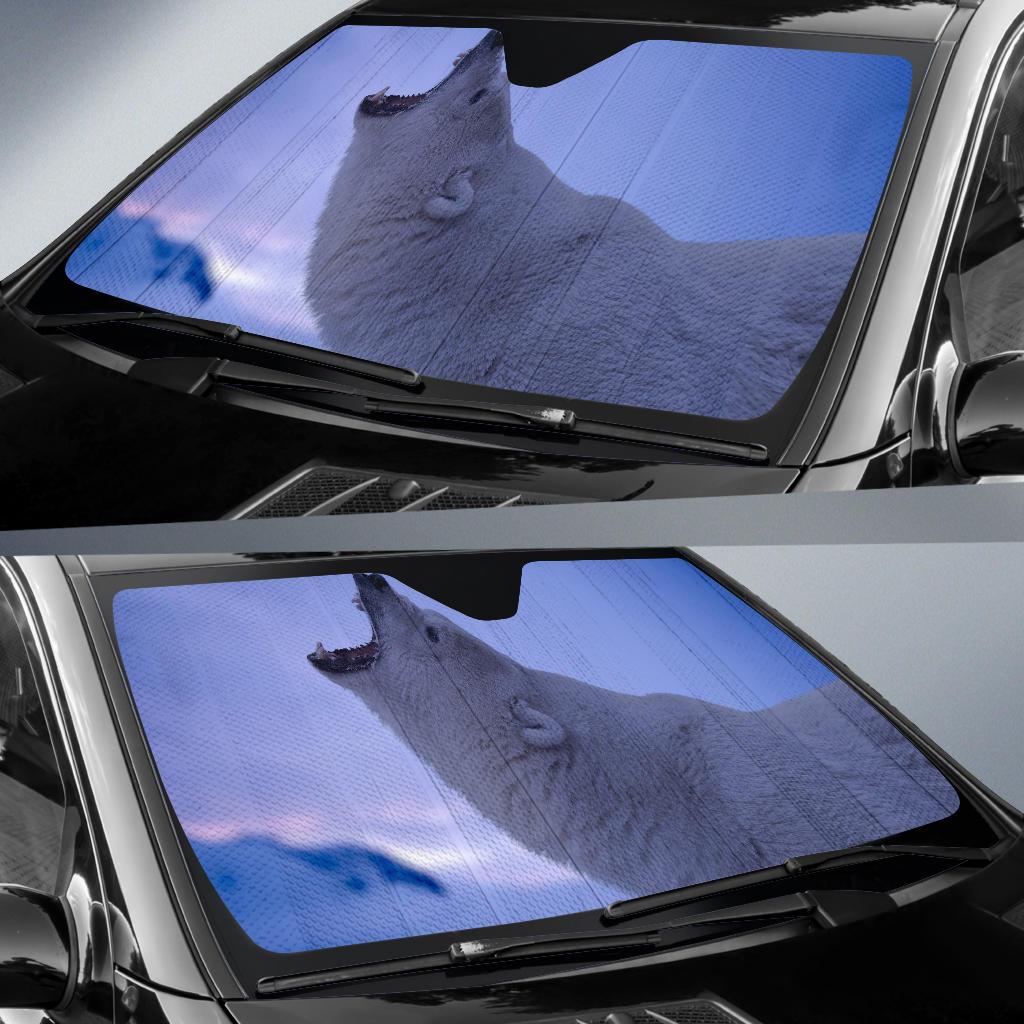 Polar Bear Roaring 4K Car Sun Shade Gift Ideas 2022