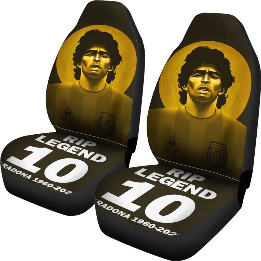 Soccer Legend Diego Armando Maradona 10 Rip 1969 2022 Car Seat Covers Gift For Fooball