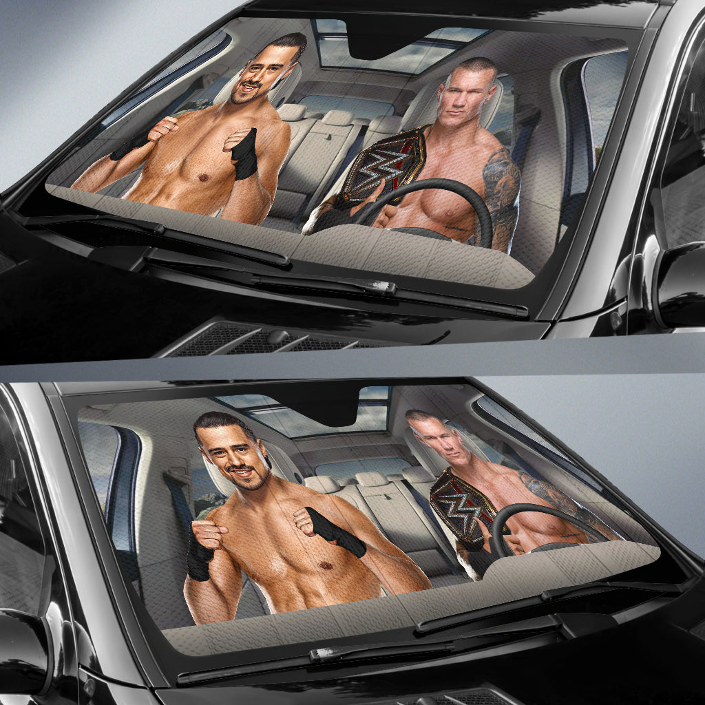 Randy Orton Vs Angel Garza Wwe Driving Auto Sun Shade