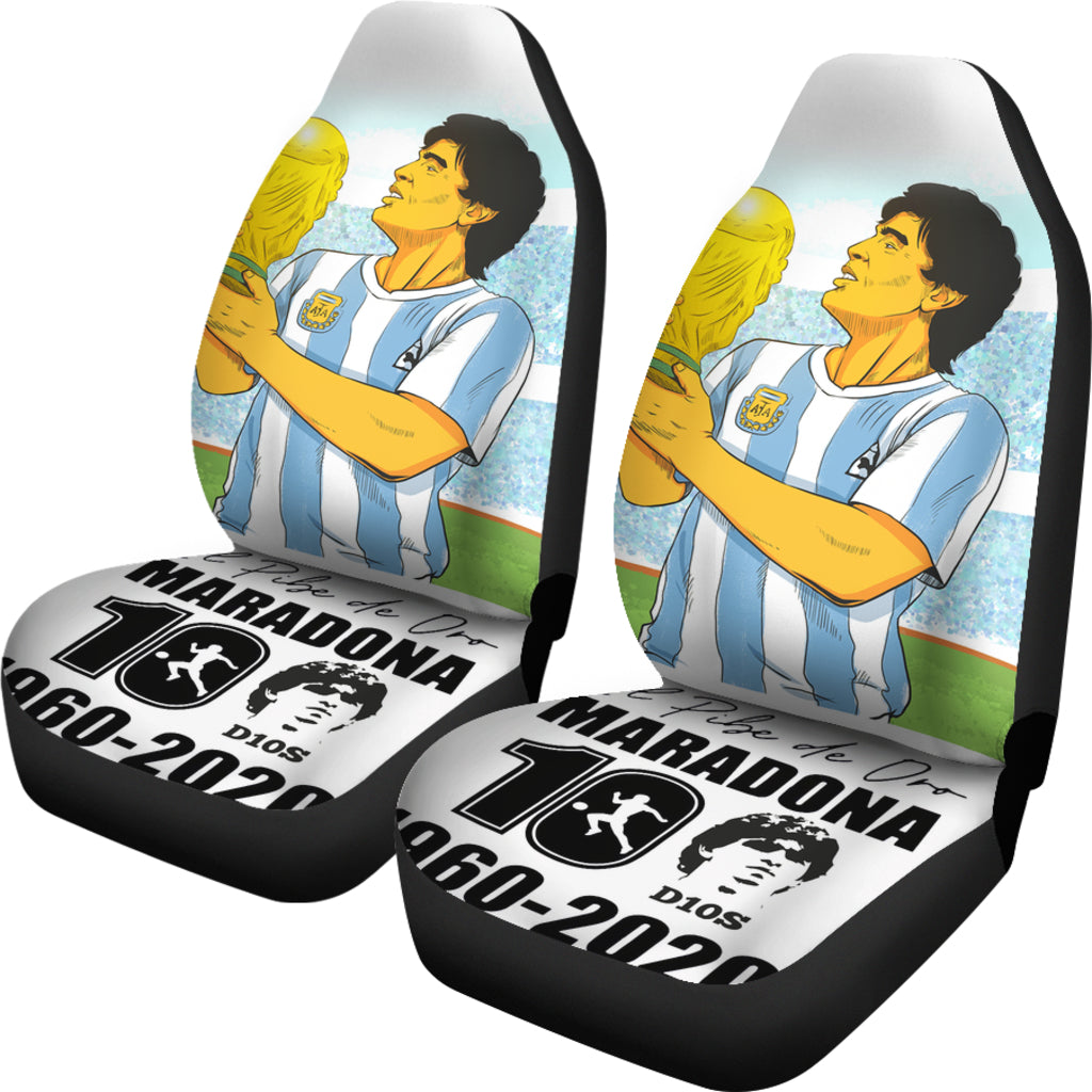 Art Mexico 86 Diego Armando Maradona 10 Rip 1969 2022 Car Seat Covers Gift For Fooball