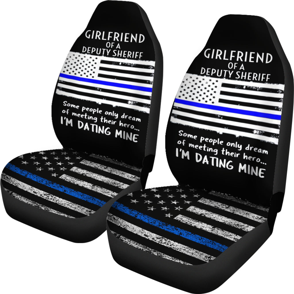 Proud Girlfriend Of A Deputy Sheriff Thin Blue Car Seat Covers