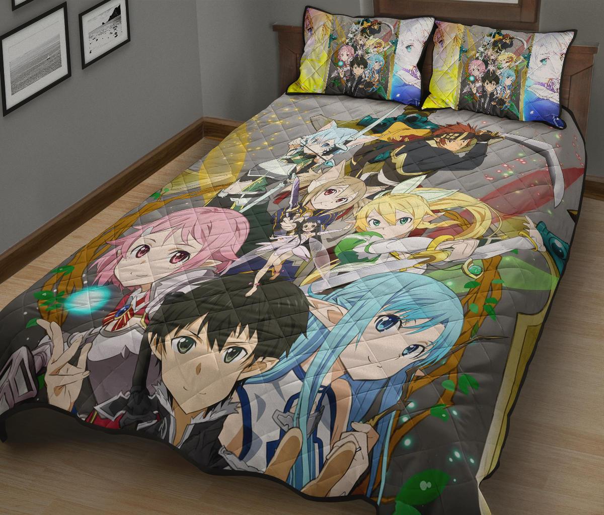 Sword Art Online Anime Quilt Bed Set Pillow Case Amazing Decor Gift Ideas 2