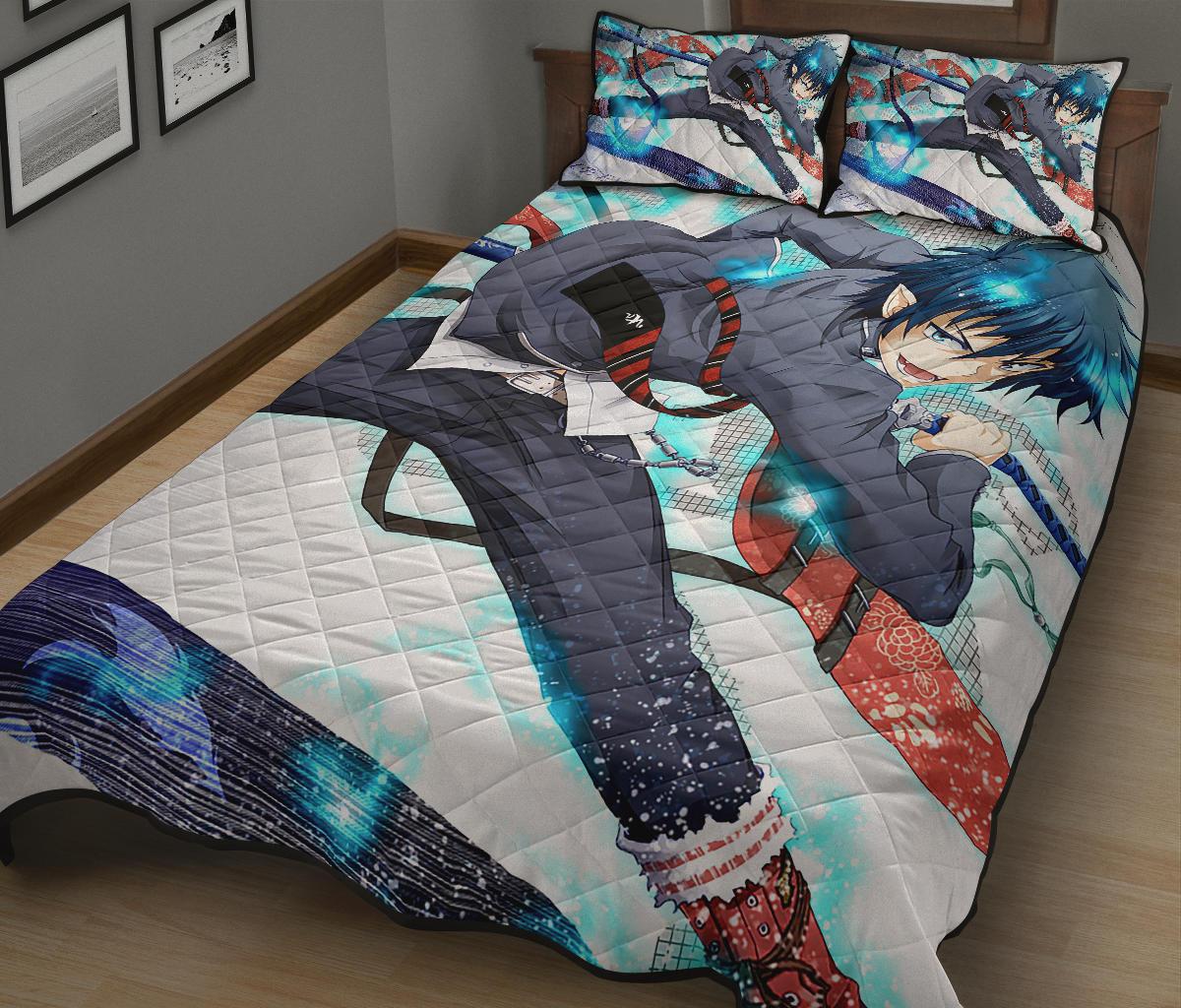 Okumura Rin Blue Exorcist Anime Quilt Bed Set Pillow Case Amazing Decor Gift Ideas 1