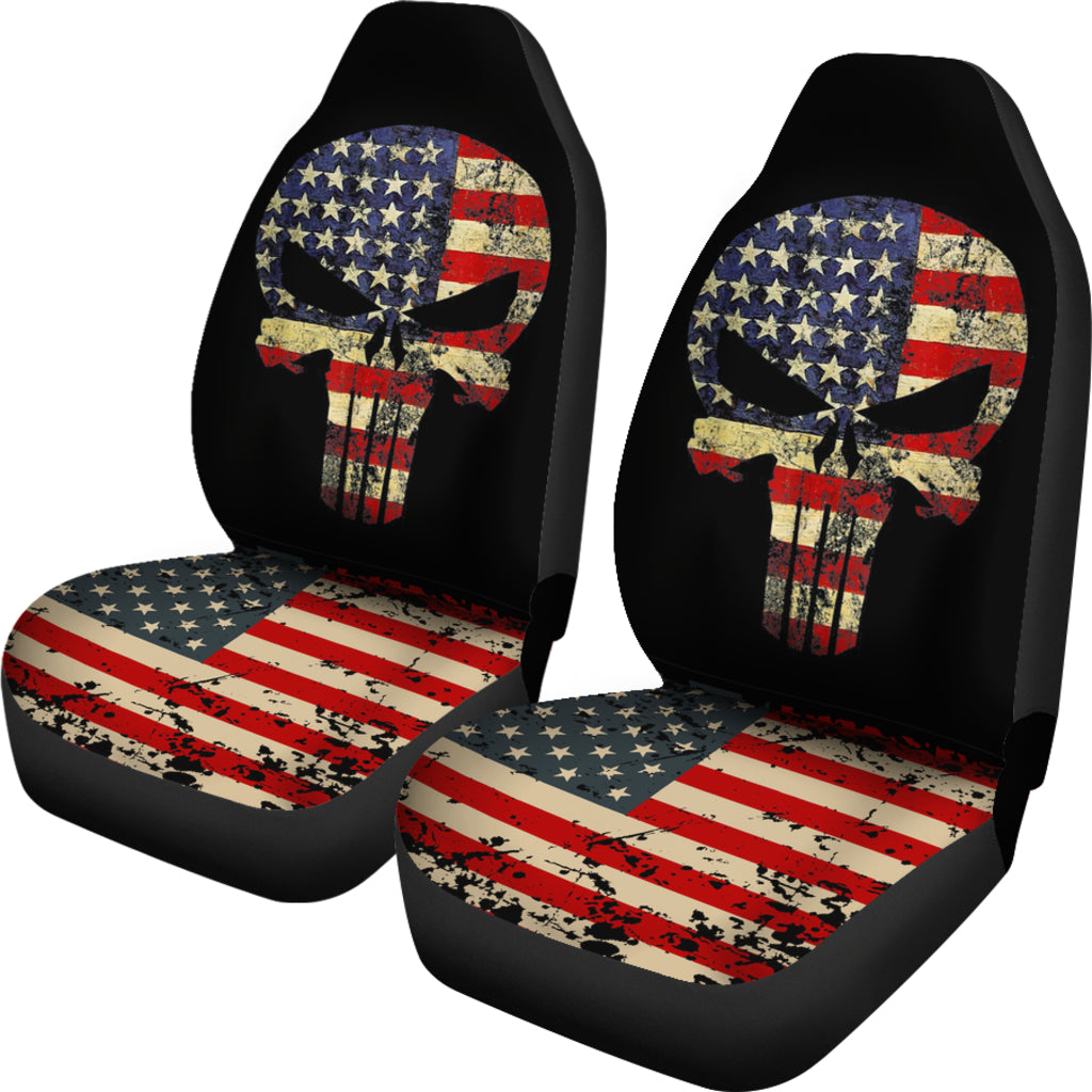 Team Merica Flag Car Seat Covers