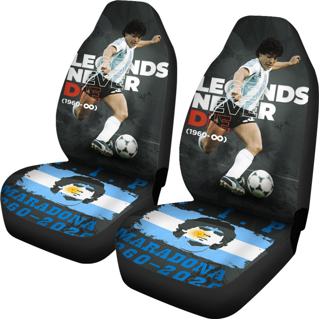 Legends Never Die Diego Armando Maradona 10 Rip 1969 2022 Car Seat Covers Gift For Fooball