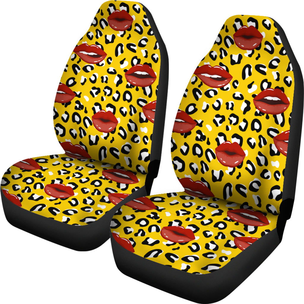 Lip Cheetah Print Car Seat Covers