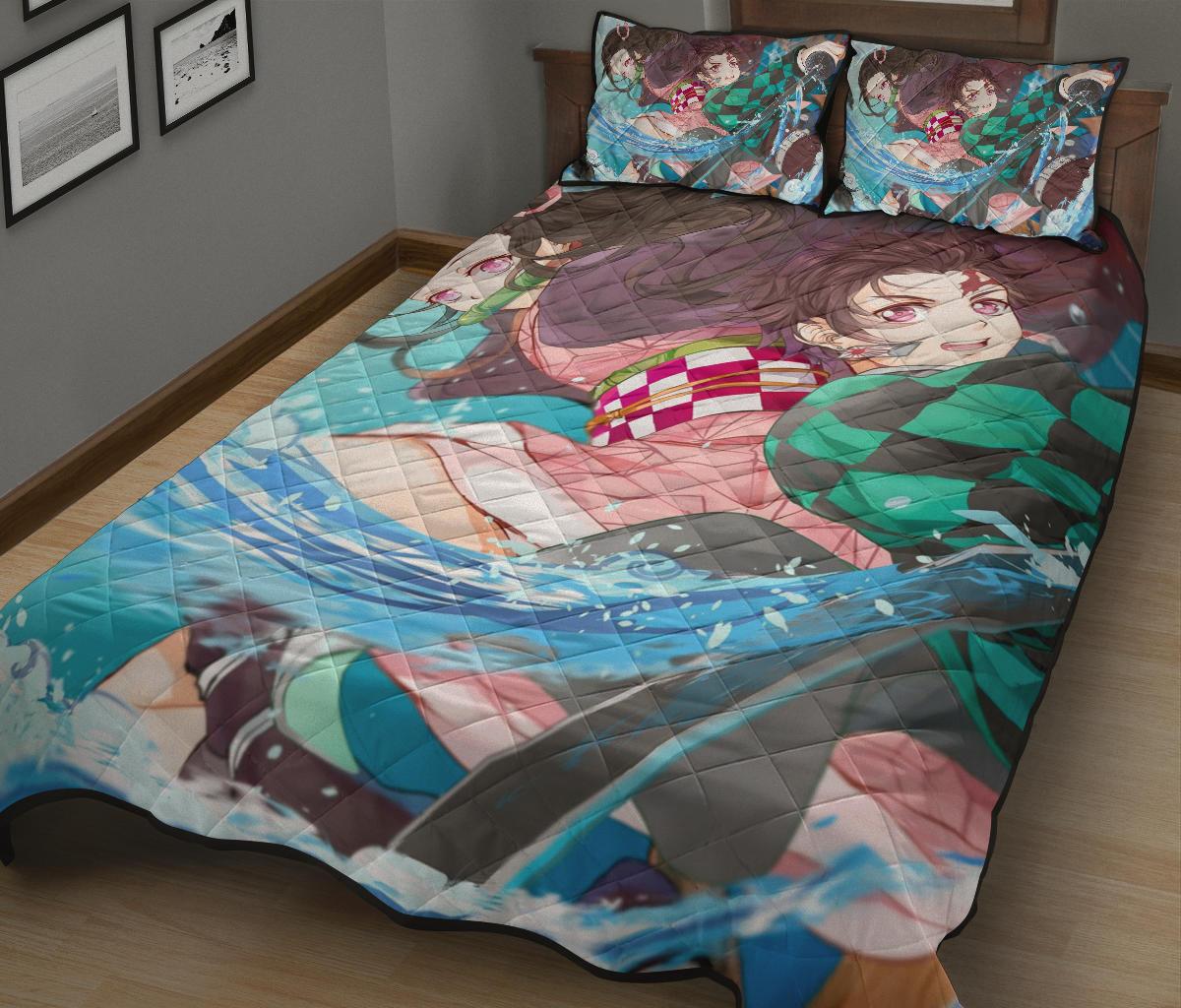 Demon Slayer 6 Anime Quilt Bed Set Pillow Case Amazing Decor Gift Ideas