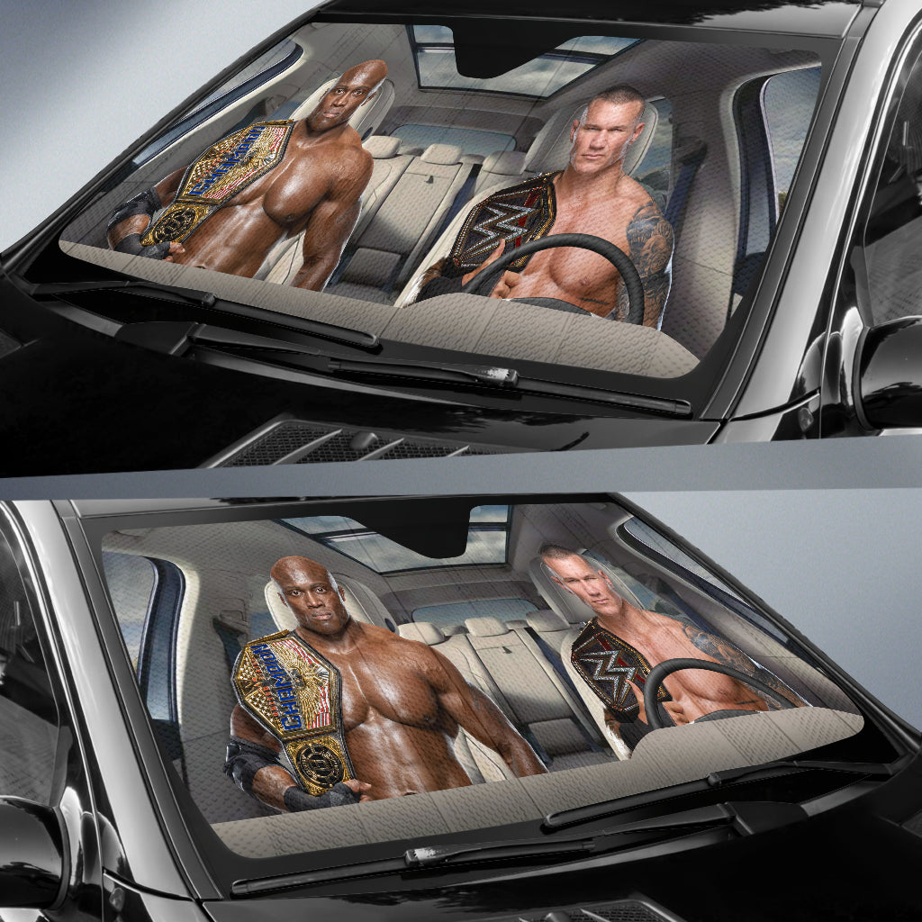 Randy Orton Vs Bobby Lashley Wwe Driving Auto Sun Shade