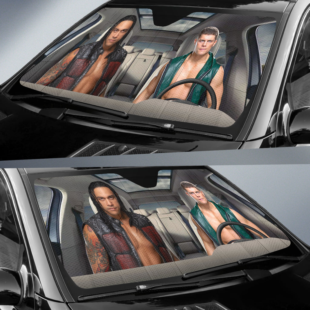 Cody Rhodes Vs Damian Priest Wwe Driving Auto Sun Shade