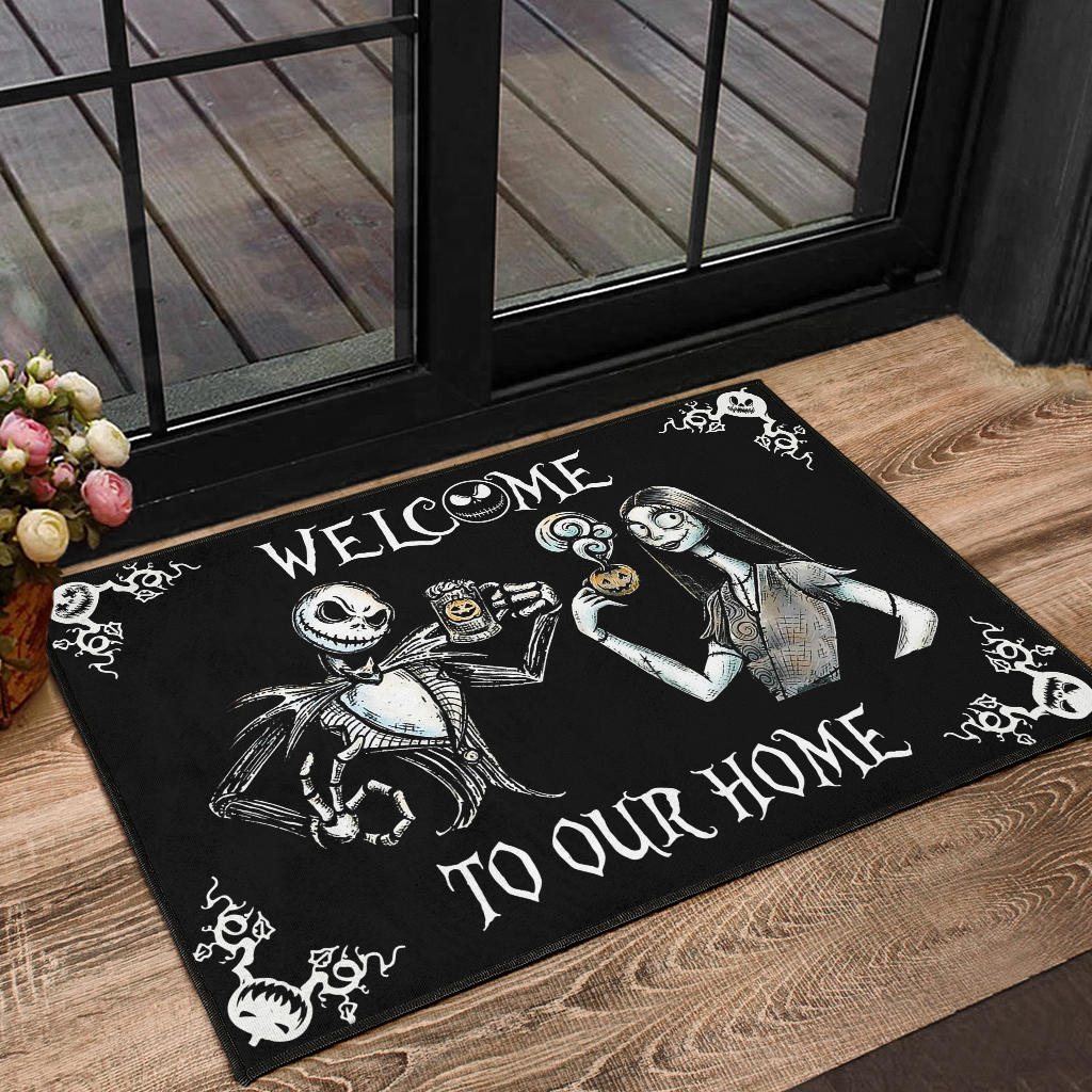 Nightmare Before Christmas Jack/Sally Welcome Door Mat